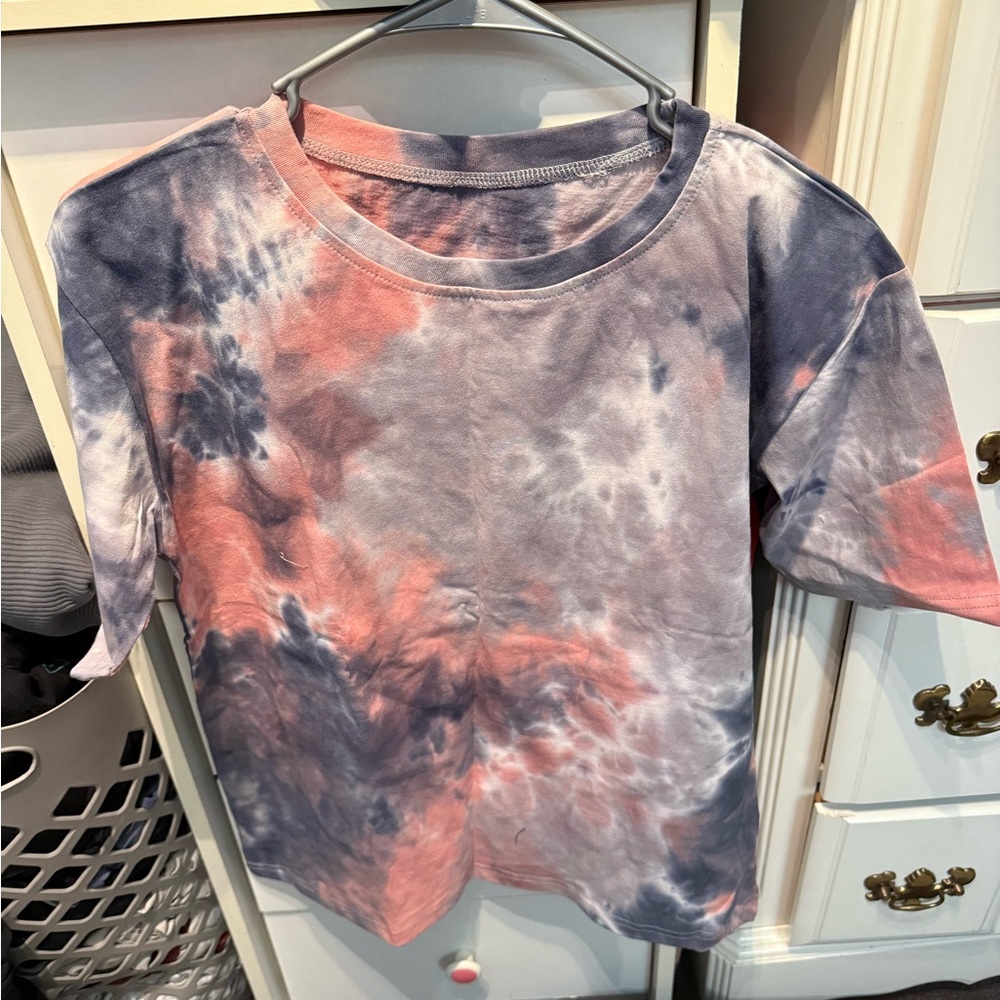 Gildan Tie-Dye Short Sleeve Tee - Pink and Blue